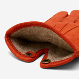 Antonio (orange) - Luxurious Italian peccary leather gloves with cashmere lining