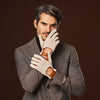 Arturo (cognac) - Hand-sewn Italian crochet driving gloves from lambskin leather - Leather Gloves Online - Luxury Leather Gloves - 4