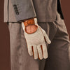 Arturo (cognac) - Hand-sewn Italian crochet driving gloves from lambskin leather - Leather Gloves Online - Luxury Leather Gloves - 8