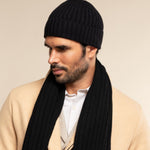 Cashmere Beanie Black Milano - Leather Gloves Online® - Luxury Leather Gloves - Made in Italy - 12