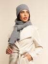 Milano (light grey) - 100% cashmere ribbed beanie (unisex)- Leather Gloves Online - Luxury Beanie - 10