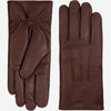 Benjamin (brown) – Thick goatskin leather gloves with warm lambswool lining & touchscreen feature