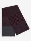 Bruno (grey/red) - warm and soft Italian scarf from wool blend - Leather Gloves Online - Luxury Silk Scarf - 1