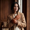 CD4010 (cognac) - Women's Italian leather driving gloves