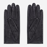 CD4050 (black/white) - Women’s Italian lambskin driving gloves with contrast trim