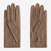 CD4378 (camel) - Women's sporty Italian leather driving gloves