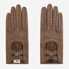 CD4378 (camel) - Women's sporty Italian leather driving gloves