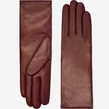 Camilla (xb) - Italian long leather winter gloves with luxurious cashmere lining