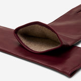 Camilla (xb) - Italian long leather winter gloves with luxurious cashmere lining