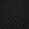 Milano (black) - 100% cashmere ribbed beanie (unisex)  - Leather Gloves Online - Luxury Beanie - 3