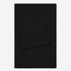 Milano (black) - 100% cashmere ribbed beanie (unisex)  - Leather Gloves Online - Luxury Beanie - 4