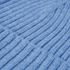 Milano (light blue) - 100% cashmere ribbed beanie (unisex) - Leather Gloves Online - Luxury Beanie - 3
