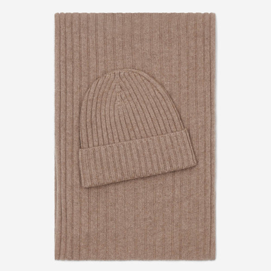 Milano (black) - 100% cashmere ribbed beanie (unisex)  - Leather Gloves Online - Luxury Beanie - 4