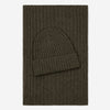 Milano (dark green) - 100% cashmere ribbed beanie (unisex) - Leather Gloves Online - Luxury Beanie - 4