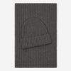 Milano (dark grey) - 100% cashmere ribbed beanie (unisex) - Leather Gloves Online - Luxury Beanie - 4