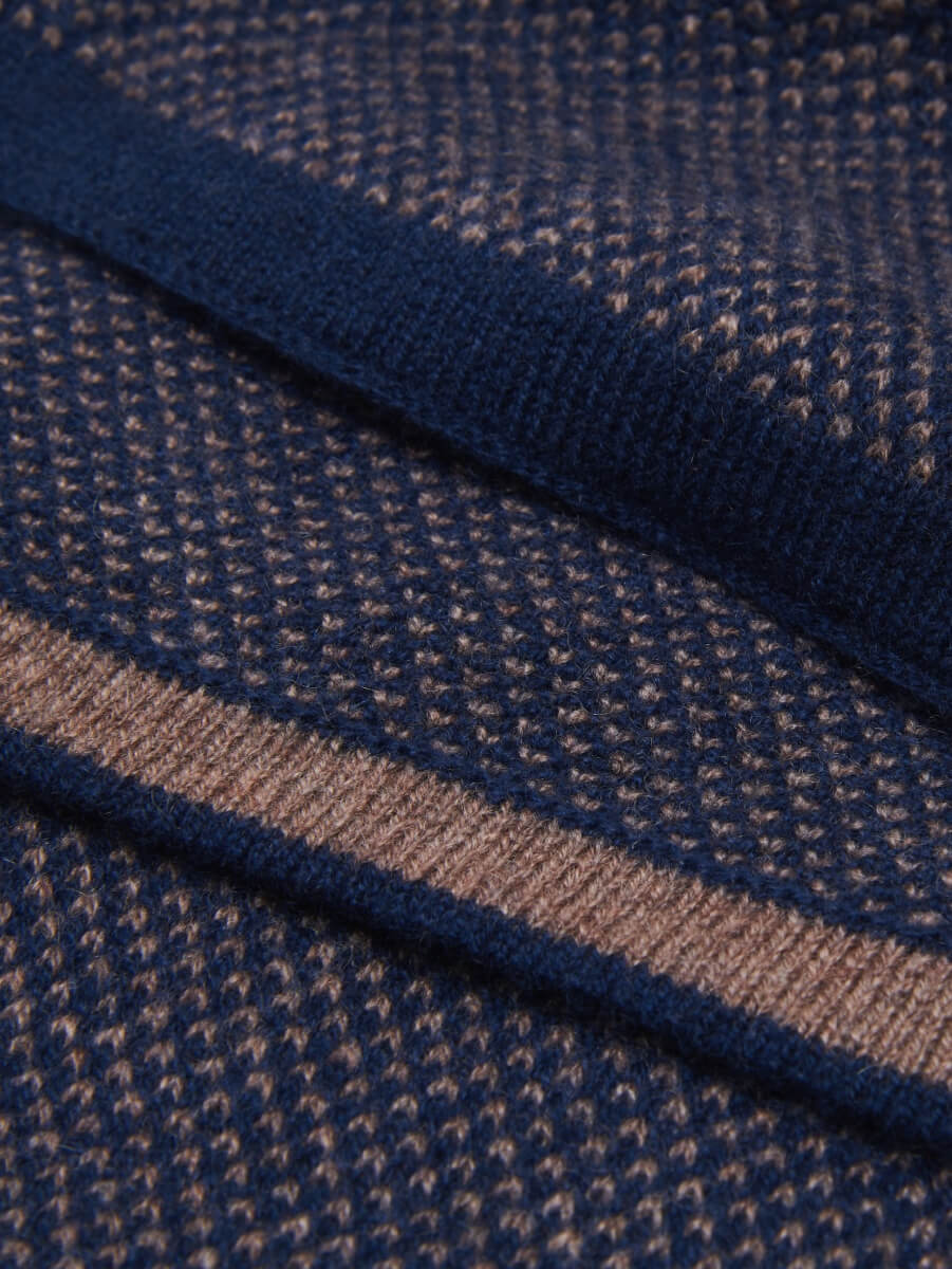 Riccardo (blue & brown) - 100% cashmere scarf with pattern
- Leather Gloves Online - Luxury Italian Scarf - 5