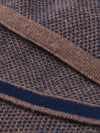Riccardo (brown & blue) - 100% cashmere scarf with pattern- Leather Gloves Online - Luxury Italian Scarf - 4