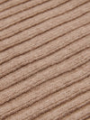 Napoli (brown) - 100% cashmere ribbed scarf (unisex)- Leather Gloves Online - Luxury Italian Scarf - 2