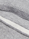 Riccardo (grey & white) - 100% cashmere scarf with pattern - Leather Gloves Online - Luxury Italian Scarf - 3