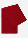 Napoli (red) - 100% cashmere ribbed scarf (unisex)- Leather Gloves Online - Luxury Italian Scarf - 1
