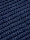Napoli (navy blue) - 100% cashmere ribbed scarf (unisex)- Leather Gloves Online - Luxury Italian Scarf - 2