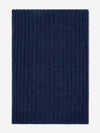 Napoli (navy blue) - 100% cashmere ribbed scarf (unisex)- Leather Gloves Online - Luxury Italian Scarf - 3