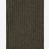 Napoli (dark green) - 100% cashmere ribbed scarf (unisex)