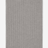 Napoli (light grey) - 100% cashmere ribbed scarf (unisex)