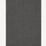 Napoli (dark grey) - 100% cashmere ribbed scarf (unisex)