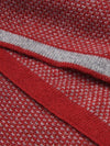 Riccardo (red & grey) - 100% cashmere scarf with pattern - Leather Gloves Online - Luxury Italian Scarf - 4