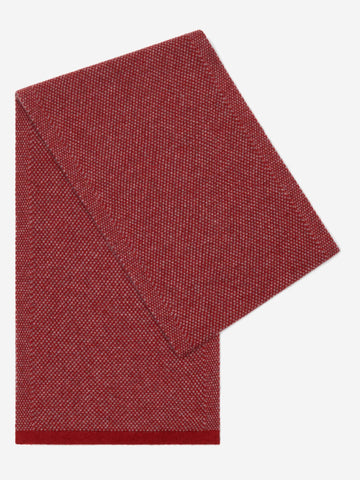 Riccardo (red & grey) - 100% cashmere scarf with pattern - Leather Gloves Online - Luxury Italian Scarf - 1