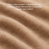 FS01W (brown) - Italian cashmere lined opera length leather gloves
