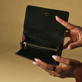 Costanza (eggplant) - Italian calf leather women’s wallet