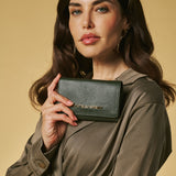 Costanza (green) - Italian calf leather women’s wallet