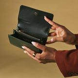 Costanza (green) - Italian calf leather women’s wallet