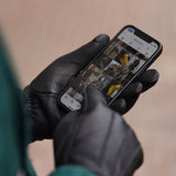Daniel (black) – Goatskin leather gloves with warm wool lining and touchscreen function