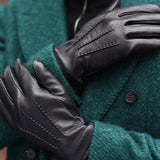 Daniel (black) – Goatskin leather gloves with warm wool lining and touchscreen function