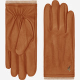 Daniel (cognac) – Goatskin leather gloves with warm wool lining and touchscreen function