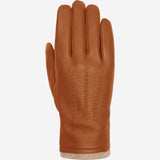 Daniel (cognac) – Goatskin leather gloves with warm wool lining and touchscreen function