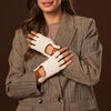 Daniella (cognac) - Hand-sewn Italian crochet driving gloves from lambskin leather- Leather Gloves Online - Luxury Leather Gloves - 8