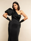 Elena (black) - Italian silk lined 6-button length leather opera gloves - Leather Gloves Online - Luxury Leather Gloves - 3