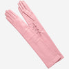 Elena (pink) - Italian silk lined 12-button length leather opera gloves