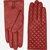 Emilia (red) - classic Italian lambskin leather gloves with cashmere lining and checkered pattern - Leather Gloves Online - Luxury Leather Gloves - 2
