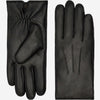 Ezra (black) - Lambskin leather gloves with warm rabbit fur lining and touchscreen feature