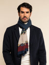 Edoardo (blue) - soft and lightweight Italian scarf from 100% wool - Leather Gloves Online - Luxury Italian Scarf - 2