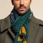 Dark Green Scarf men Edoardo - Leather Gloves Online® - Luxury Leather Gloves - Made in Italy - 8