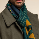 Dark Green Scarf men Edoardo - Leather Gloves Online® - Luxury Leather Gloves - Made in Italy - 10