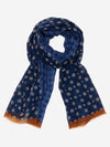 Andrea (blue) - soft and lightweight Italian scarf from 100% wool - Leather Gloves Online - 1