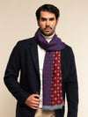 Andrea (red/blue) - soft and lightweight Italian scarf from 100% wool - Leather Gloves Online - 7