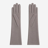 Leonora (grey) - Italian cashmere lined 6-button length leather gloves